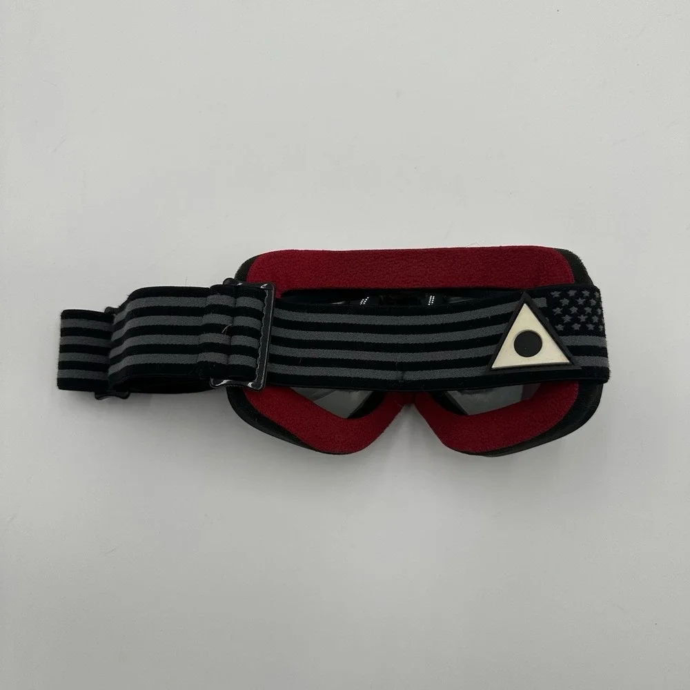 Ashbury Snowboard Ski Goggles Black Triangle Dark Smoke Lens Black Gray